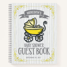 Geel-Thleed Baby shower Guest Book Notitieboek