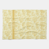  geel Toile de Jouy bedrukt Theedoek (Horizontaal)