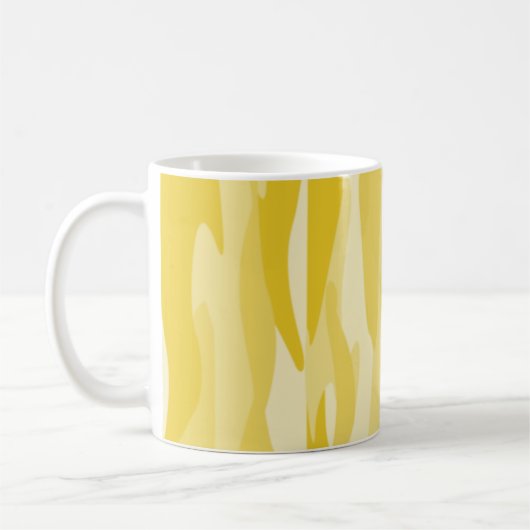 Geel Tone Abstract Camouflage Koffiemok (Links)