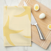 Geel tongpatroon. theedoek (Quarter Fold)