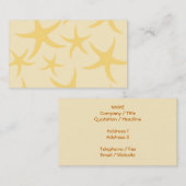 Geel tongpatroon. visitekaartje (Voorkant / Achterkant)