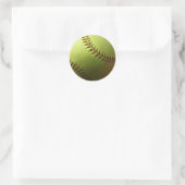 Geel tot donker softbal ronde sticker (Tas)