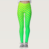 Geel tot Groen Leggings van het Patroon van de Gra (Voorkant)