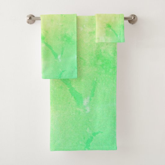 Geel tot groen ombre type bad handdoek (Insitu)