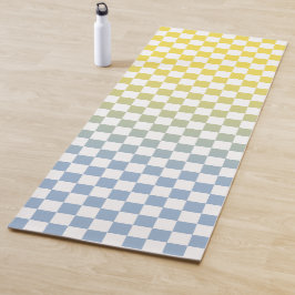 Geel tot lichtblauw Ombré Gecontroleerd Patroon Yogamat