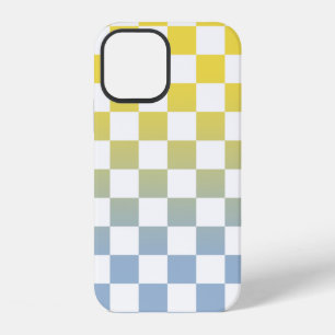 Geel-tot-lichtblauw ombré-patroon iPhone 12 hoesje