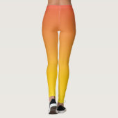 Geel tot Oranje Ombre Fade Gradiënt Leggings (Achterkant)