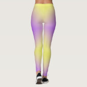 Geel tot Paarse diamantpatroonverloop Leggings (Achterkant)