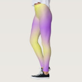 Geel tot Paarse diamantpatroonverloop Leggings (Links)