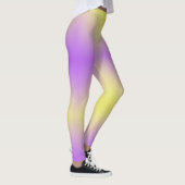 Geel tot Paarse diamantpatroonverloop Leggings (Rechts)