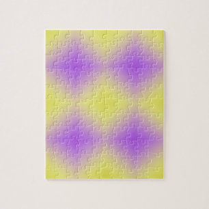 Geel tot Paarse diamantpatroonverloop Legpuzzel