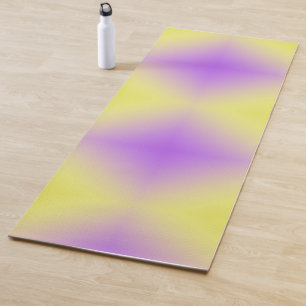Geel tot Paarse diamantpatroonverloop Yogamat