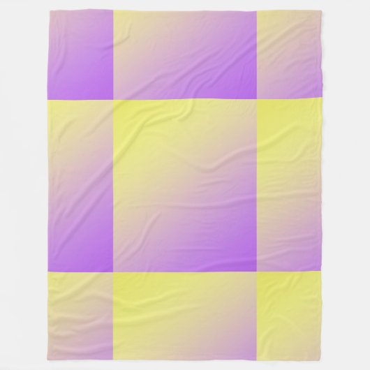 Geel tot Paarse Verloop Abstract Fleece Deken (Voorkant)