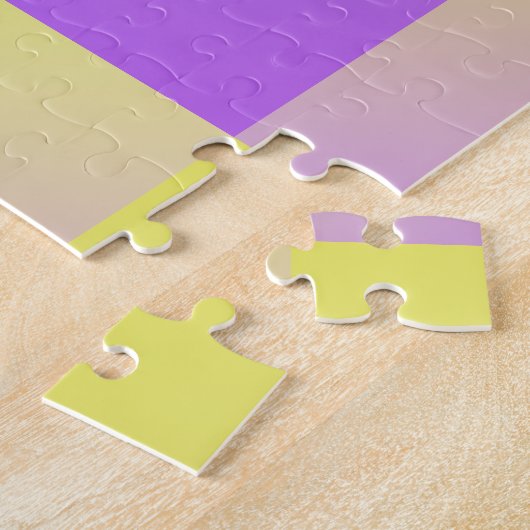 Geel tot Paarse Verloop Abstract Legpuzzel (Zijkant)