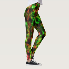 Geel tot rood gekleurd, groen gekleurd met het eff leggings