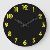 geel tot zwart verloop grote klok (Voorkant)
