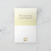 Geel Touw Hart Klimmen Thema Notecard Bedankkaart (Binnen)