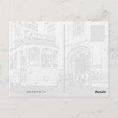 geel tram in lissabon , portugal briefkaart (Achterkant)