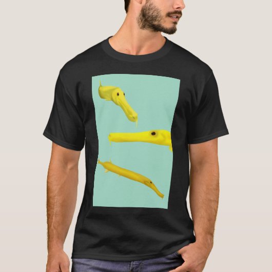 Geel Trompetvis T-shirt (Voorkant)