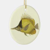 Geel Tropische Chelmon longirostris,  Vis Keramisch Ornament (Rechts)