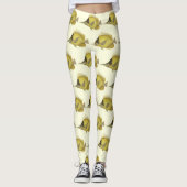 Geel Tropische Chelmon longirostris,  Vis Leggings (Voorkant)