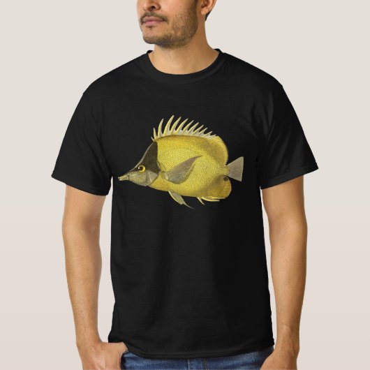 Geel Tropische Chelmon longirostris,  Vis T-shirt (Voorkant)