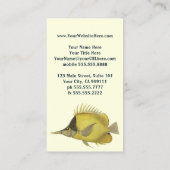Geel Tropische Chelmon longirostris,  Vis Visitekaartje (Achterkant)