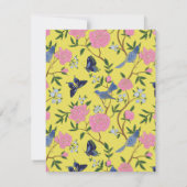 Geel Tuin Persoonlijk briefpapier Notitiekaartje (Achterkant)