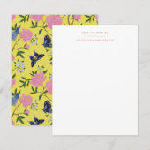 Geel Tuin Persoonlijk briefpapier Notitiekaartje (Voorkant / Achterkant)