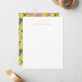 Geel  Tuin Persoonlijk briefpapier Notitiekaartje