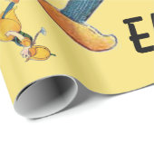 Geel Tulip Cute Flower Floral Funny Girl Cadeaupapier (Rol Hoek)