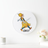 Geel Tulip Cute Flower Floral Funny Girl Grote Klok (Huis)