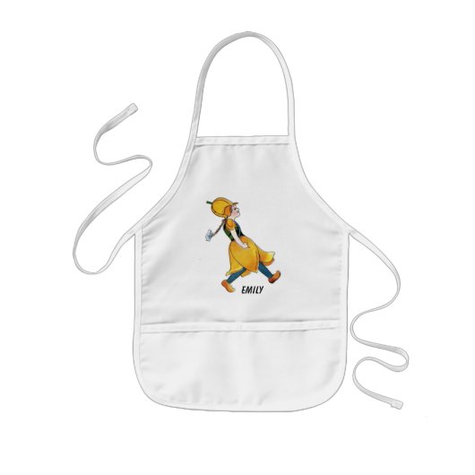 Geel Tulip Cute Flower Floral Funny Girl Kinder Schort (Voorkant)