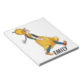 Geel Tulip Cute Flower Floral Funny Girl Notitieblok (Schuin)