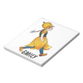 Geel Tulip Cute Flower Floral Funny Girl Notitieblok (Linkerzijde)