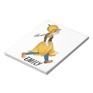 Geel Tulip Cute Flower Floral Funny Girl Notitieblok