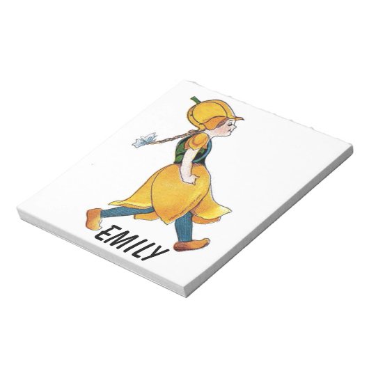 Geel Tulip Cute Flower Floral Funny Girl Notitieblok (Linkerzijde)