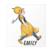 Geel Tulip Cute Flower Floral Funny Girl Notitieblok (Voorkant)