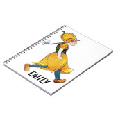 Geel Tulip Cute Flower Floral Funny Girl Notitieboek (Linkerzijde)