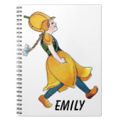 Geel Tulip Cute Flower Floral Funny Girl Notitieboek (Voorkant)
