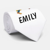 Geel Tulip Cute Flower Floral Funny Girl Stropdas (Opgerold)