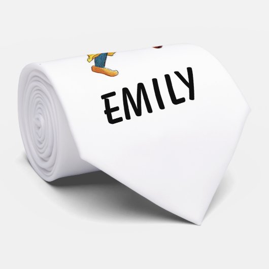 Geel Tulip Cute Flower Floral Funny Girl Stropdas (Opgerold)