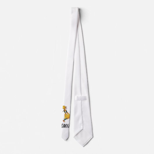 Geel Tulip Cute Flower Floral Funny Girl Stropdas (Achterkant)