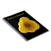 Geel tulp aanpasbare notitieboek (Rechterzijde)