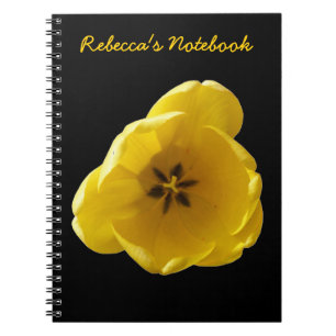 Geel tulp aanpasbare notitieboek