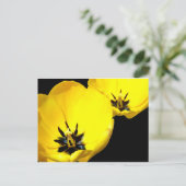 Geel Tulp Briefkaart (Staand voorkant)