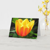 Geel Tulp Wenskaart Kaart (Gele Bloem)