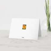 Geel Tulp Wenskaart Kaart (Achterkant)