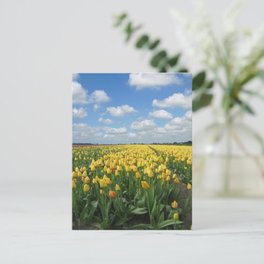 Geel TulpenBriefkaart Briefkaart (Staand voorkant)