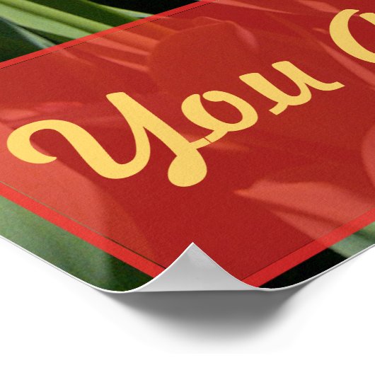 Geel TulpenPoster Poster (Hoek)